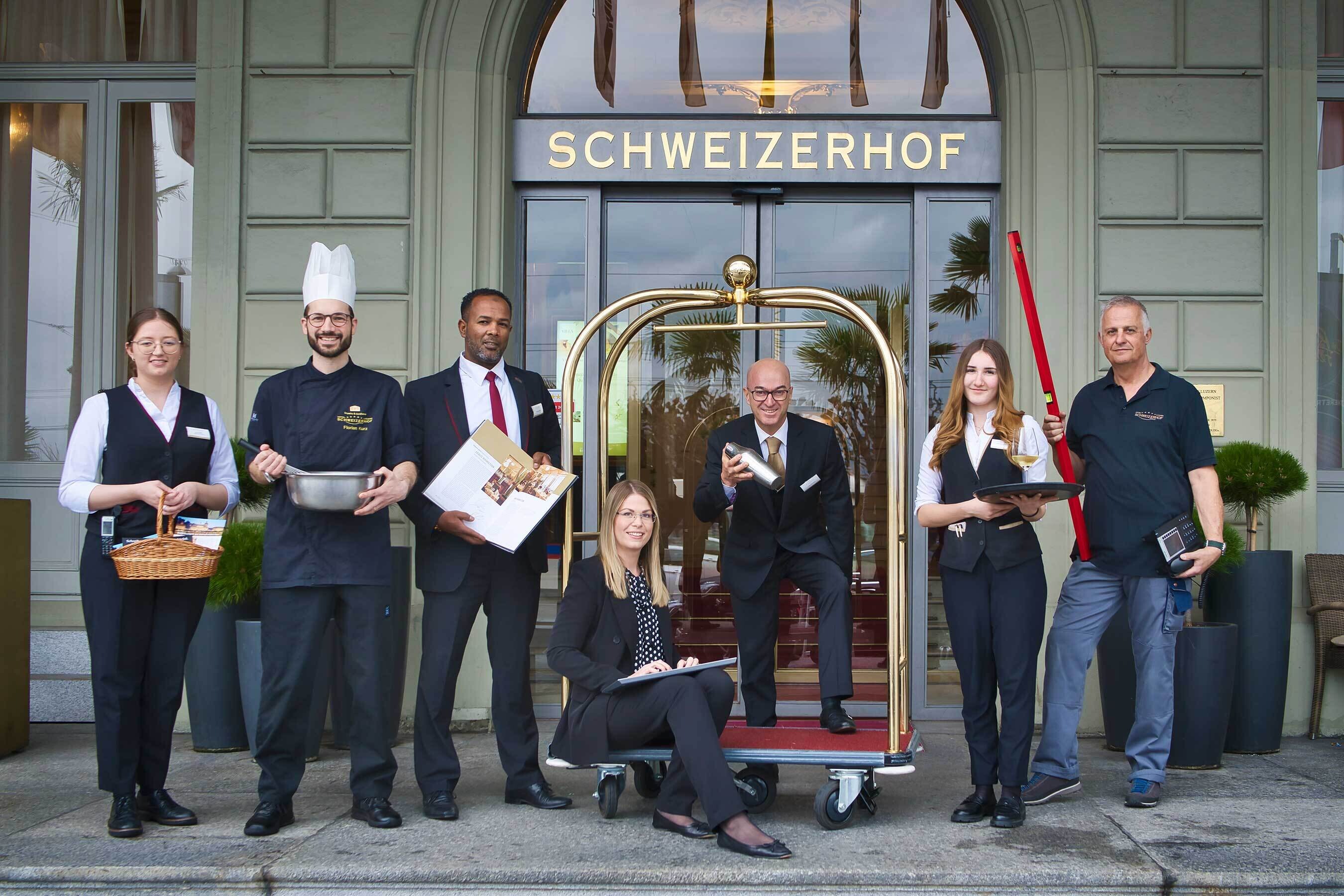 Mitarbeiterfoto team hotel schweizerhof luzern